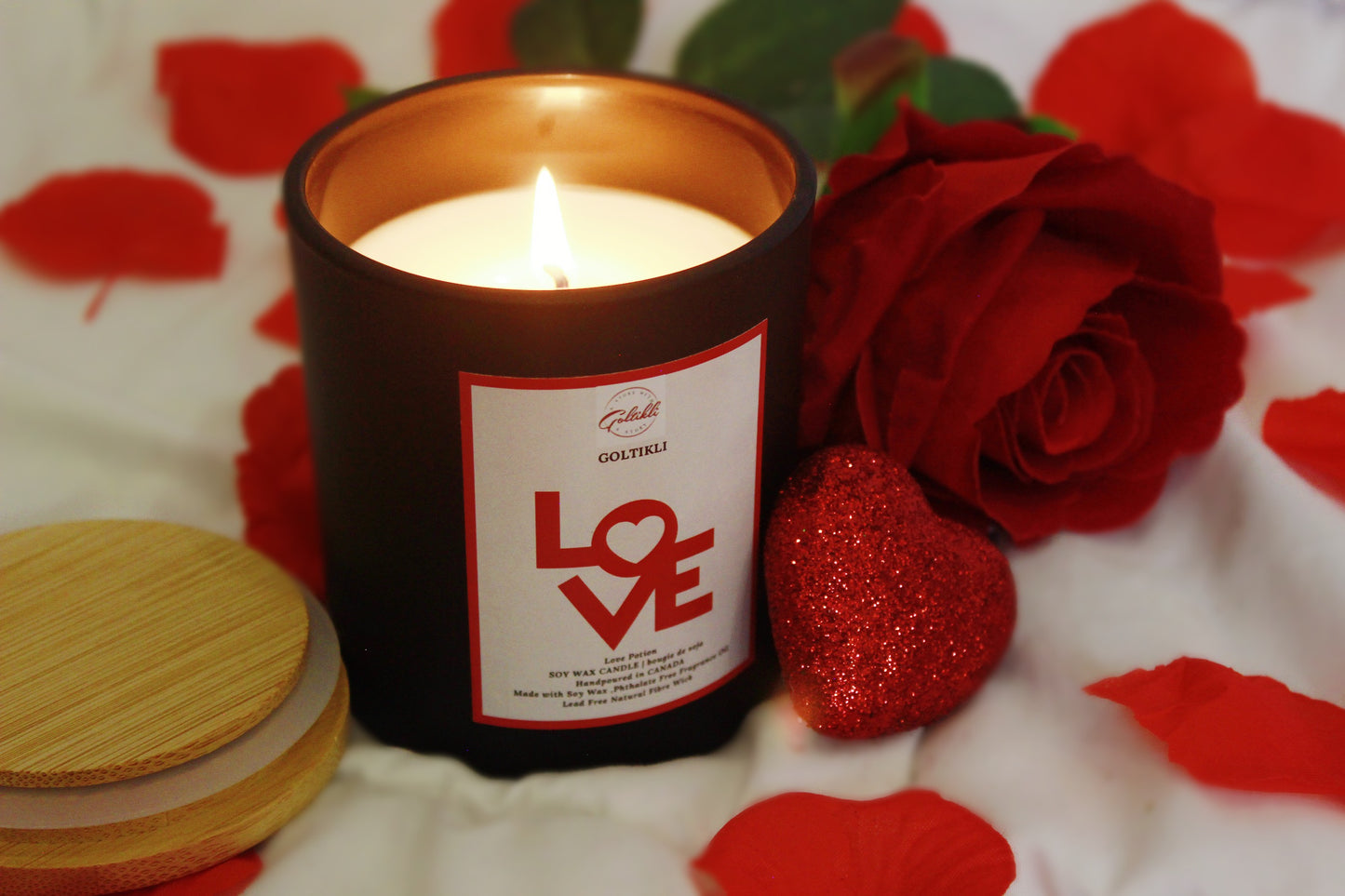 LOVE- Love Potion Scented Soy Wax Candles
