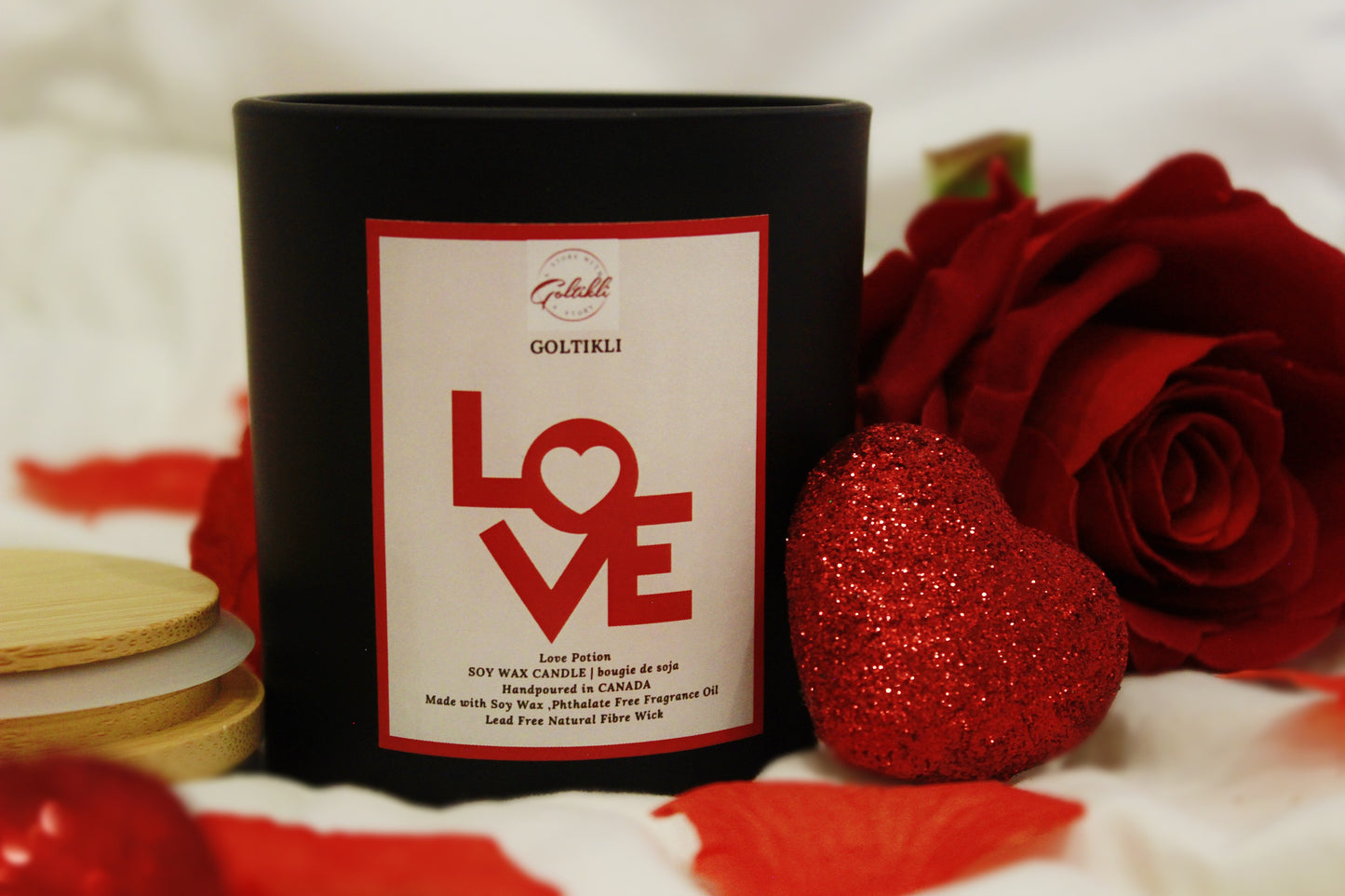 LOVE- Love Potion Scented Soy Wax Candles