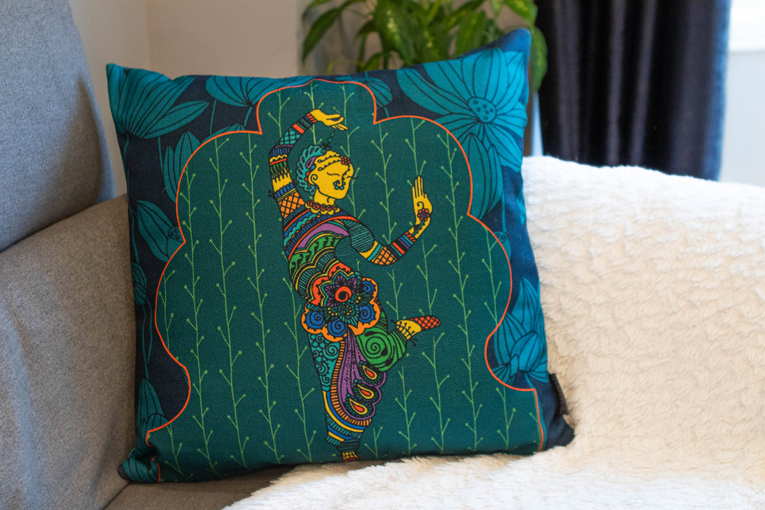 The Story of Upcycled Art from India -Temple Dance Pillow